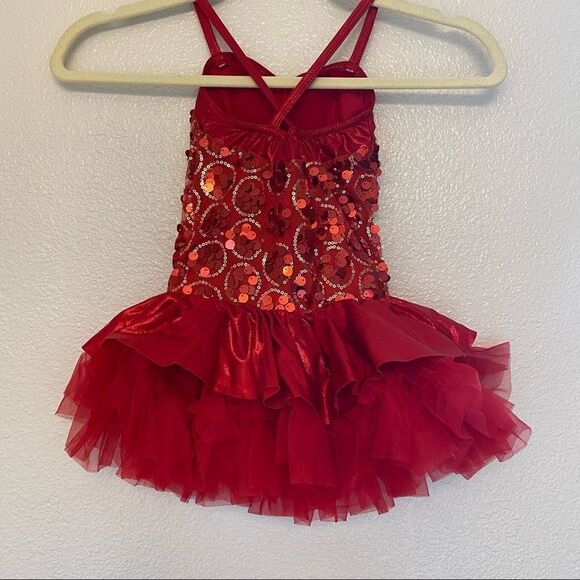 Weissman Dance costume Red tutu ballet jazz dress leotard 6150 small child SC 6 - Picture 7 of 13